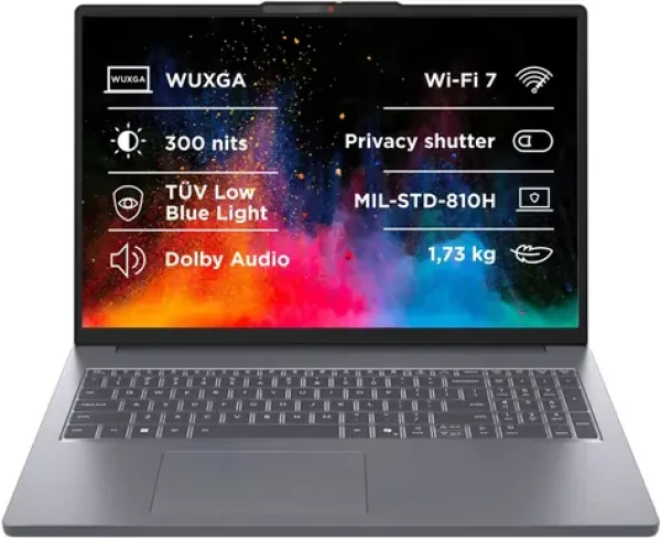 Lenovo IdeaPad Slim 3 16AHP10 šedá / 16" WUXGA / AMD Ryzen 7 8840HS / 16GB / 512GB SSD / AMD Radeon / W11H (83KB001ECK)