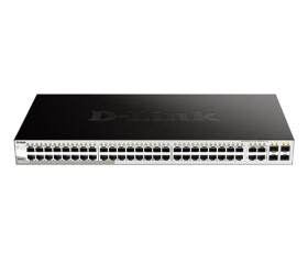 D-Link DGS-1210-52 52-port Gigabit Smart+ Switch, 48x GbE, 4x RJ45/SFP, fanless EDF_385547