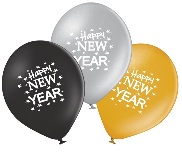 Balónky Happy New Year mix 5 ks Balonky.cz Balónky Happy New Year mix 5 ks Balonky.cz