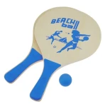 SportTeam Plážový tenis set modrý / 2× pálka / míček / MDF (OG-BEACH RAK02)