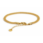 Ocelový náramek Gisele Gold - chirurgická ocel, Zlatá 18 cm + 3 cm (prodloužení)