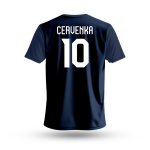 FansArena Dámské tričko Roman Červenka #10 Czech National Emblem 2025 Navy Velikost: S