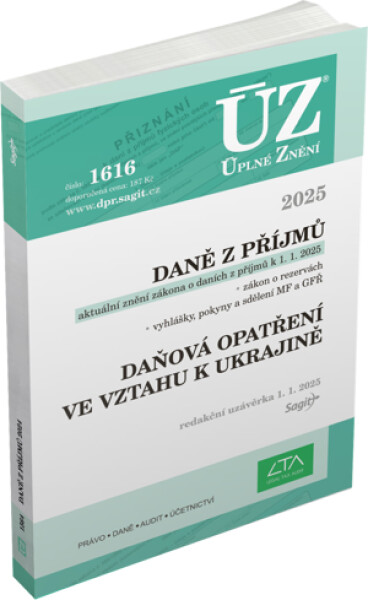 ÚZ 1616 Daně z příjmů, 2025