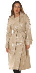 Sexy kožený kabát Musthave / Trenchcoat BEIGE S