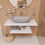 Vysoká umyvadlová baterie SAT Fusion bez výpusti páka kulatá černá SATBSFU285KPC SATBSFU285KPC
