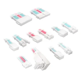 Kolink Prodlužovací sada opletených kabelů Core Pro Braided Cable Extension Kit 12V-2x6 Typ 1 bílo-modro-růžová (COREPRO-EK-12VT1-BBP)