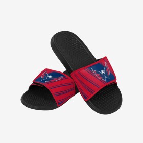 FOCO Pánské pantofle Washington Capitals NHL Legacy Velcro Sport Slide Slipper Velikost: S = 39-41 EU