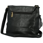 Trendy dámská koženková crossbody kabelka Anelise, černá