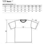 Triko pánské 100% bavlna krátký rukáv 4XL-5XL 160g/m2 BASIC Malfini