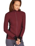 Dámská merino mikina s kapucí ICEBREAKER Wmns Descender LS Zip Hood, Port/Black velikost: XL