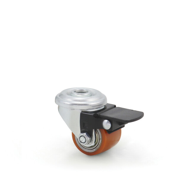Strongo Kolečko s polyuretanovým běhounem 35 mm, otočné s brzdou 5045