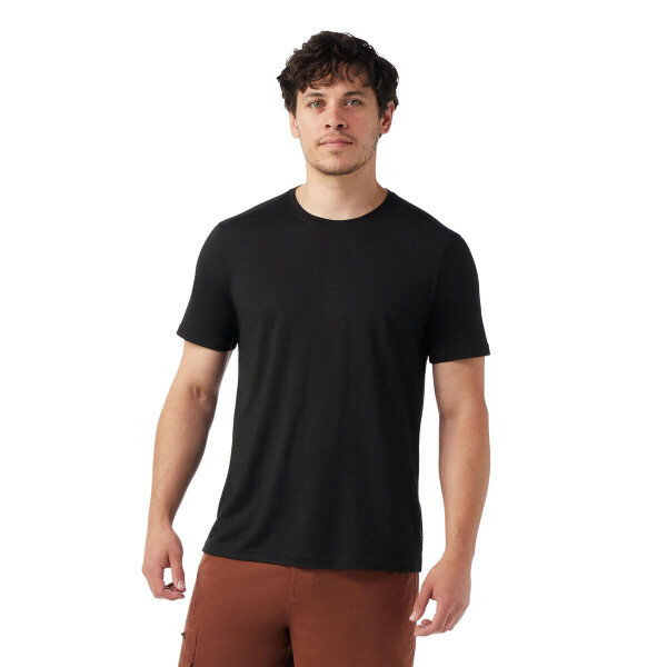Pánské merino tričko s krátkým rukávem SMARTWOOL Men's Active Short Sleeve, Black velikost: S