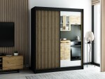 Šatní skříň Abi Lamelo 2 Barva korpusu: Černá, Rozměry: 120 cm