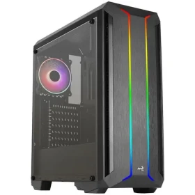 Aerocool Skyline ARGB V2 stříbrná / ATX / 2x USB-A 3.0 / 2x USB-A 2.0 / 1x 120mm / bez zdroje / průhledná bočnice (ACCM-PV39112.11)