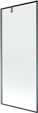 MEXEN/S - Next vanová zástěna FIX 80 x 150, černá vzor, grafit metal 895-080-000-00-70-95