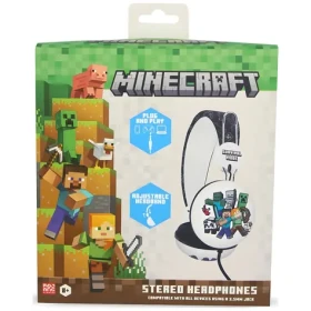 OTL Technologies Minecraft Teen bílá / Sluchátka / Přes hlavu / 3,5 mm Jack (MC1304)