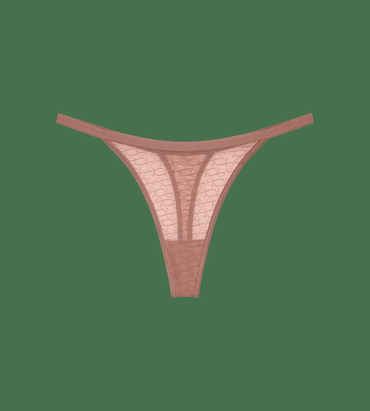 Dámská tanga Triumph Signature Sheer String TOASTED ALMOND mandlová 6901 Triumph BROWN