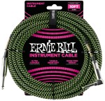 Ernie Ball P06077 Braided Cable 10 SA Black Green