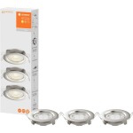 Paulmann 92907 Whirl LED vestavné svítidlo, LED, pevně vestavěné LED, 4.9 W, hliník (kartáčovaný), saténová, sada 3 ks