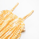 Vzorované šaty na ramínka- oranžové - 140 MIX
