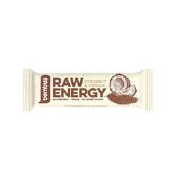 Bombus Raw Energy tyčinka kakao a kokos 50 g