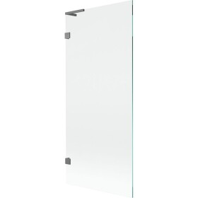 MEXEN/S - Lunar L vanová zástěna FIX 80 x 150, transparent, grafit metal 897L-080-000-95-00