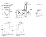 VILLEROY & BOCH - Avento WC kombi mísa, DirectFlush, CeramicPlus, alpská bílá 5644R0R1