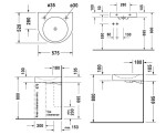 DURAVIT - Architec Umyvadlo bezbariérové, 58x52 cm, bez přepadu, otvor pro baterii vpravo, bílá 0443580008