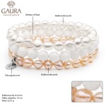 Souprava tří náramků Paige - sladkovodní perla, mother of pearl, ocel, Barevná/více barev 19 cm