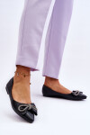 Elegantní baleríny s mašlí 9513 černé - Sweet Shoes černá 38