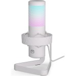 Endorfy Axis Streaming bílá / stolní mikrofon / USB / RGB / 2.5m (EY1B007)