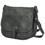 Trendy dámská koženková crossbody kabelka Gertha, šedá