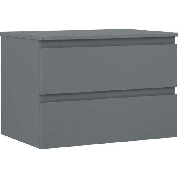 MEXEN/S - Orio koupelnová skříňka pod umyvadlo 70 cm s deskou, 2 zásuvky, grafit mat 91A10-07047-2-BFFC66