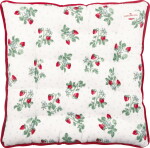 GREEN GATE Sedák na židli Berry White 40 × 40 cm, červená barva, textil