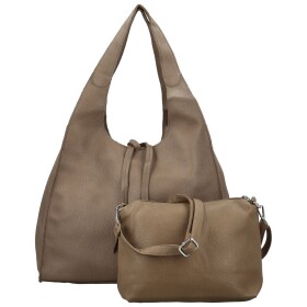 Trendy dámský koženkový set kabelek Shane, taupe