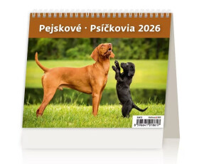 Kalendář stolní 2026 - MiniMax Pejskové/Psíčkovia