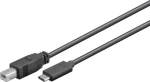 MicroConnect Propojovací kabel USB3.1 C - USB2.0 B / M-M / 480 Mbit/s / 1m / černá (USB3.1C2B1)