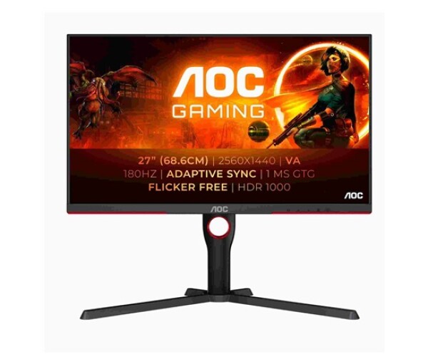 AOC MT VA LCD WLED 27" Q27G3XMN/BK - VA panel, 2560x1440, 180Hz, HDMI, DP, pivot EDF_147948
