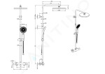 Kielle - Oudee Sprchový set s termostatem, 260 mm, 3 proudy, matná černá 20602014