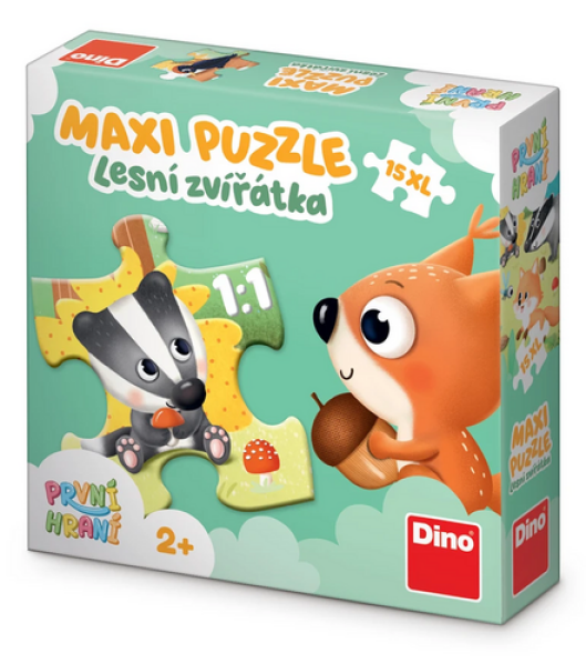 Puzzle MAXI První hraní: Lesní zvířata 15 dílků