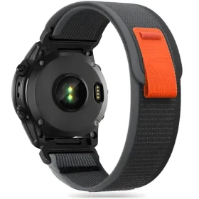 Tech-Protect Nylon černo-oranžová / Řemínek / Garmin Fenix 3 5X 3HR 5X Plus 6X 6X Pro 7X