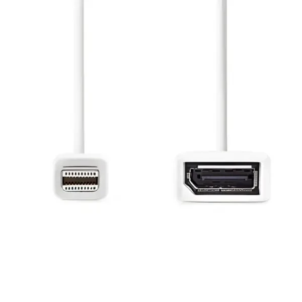 Nedis Redukce Mini DisplayPort - DisplayPort bílá / Redukce / DisplayPort 1.2 / 21,6 Gbps / 0,2 m (CCGB37450WT02)