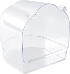 TRIXIE Koupelna pro ptáky půlkruhová / Koupelna pro ptáky / transparentní / 13 x 15 x 14 cm (G12-5402)
