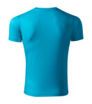 Pixel tričko unisex tyrkysová L