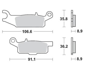 DP Brakes Brzdové destičky na Yamaha YFM 700 Grizzly Brzdové desky: Zadní levá