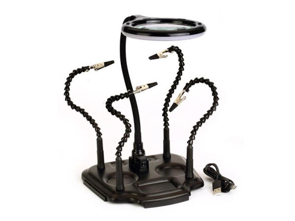 Třetí ruka TIPA ZD-11M-2 s lupou - rozbaleno - mírně pomačkaný obal