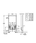 GROHE - Rapid SL Předstěnová instalace pro bidet, stavební výška 100 cm 38545000