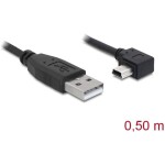 Delock kabel USB 2.0 A-samec USB mini-B 5-pin samec pravoůhlý, 0.5 metru (82680)