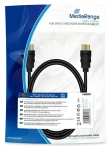 MediaRange MRCS195 1m černá / HDMI kabel / High Speed / 18 Gbit/s / Ethernet / pozlacené konektory (MRCS195)