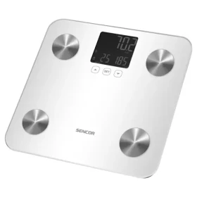 SENCOR SBS 6025WH šedá / osobní váha / Tvrzené sklo / LCD / 180 kg / kg / 3x AAA (8590669324569)